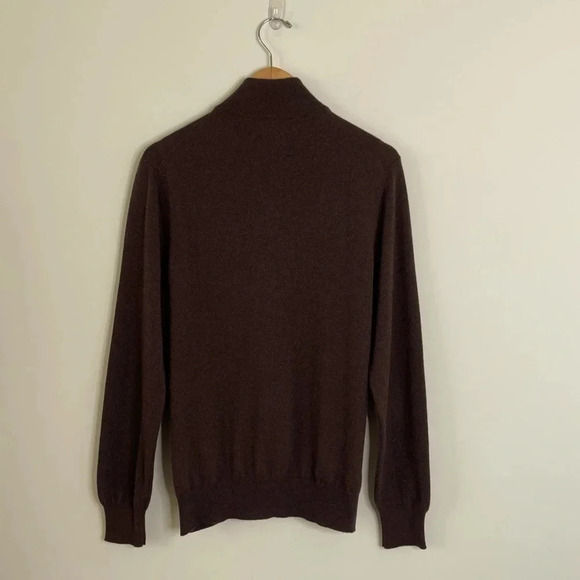 ERMENEGILDO ZEGNA  Cashmere Half-Zip Mock-Neck Sweater quiet luxury prep… - Picture 6 of 11